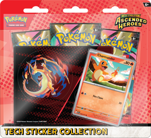 Pokemon Mega Evolution Ascended Heroes - Tech Sticker - Ghastly or Charmander