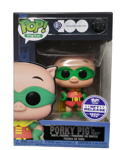 Funko Pop! Digital #197 WB 100 Looney Tunes Porky As Robin Legendary