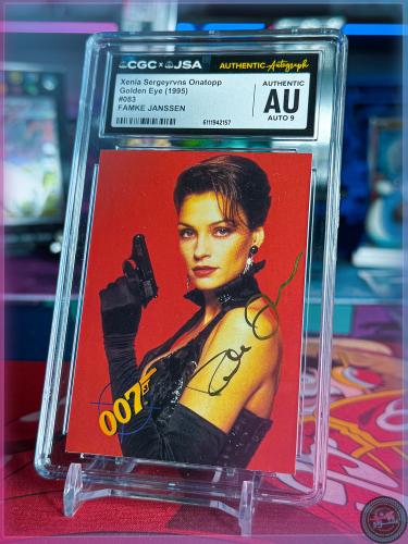 Signed CGC Xenia onatopp (007) Golden eye James Bond  by actress Famke Janssen