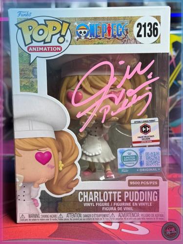 Funko Pop One Piece Charlotte Pudding LE 9500pcs Chalice Exclusive Signed by Jill Harris JSA