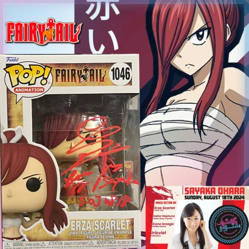 Funko Pop Fairy Tail Erza Scarlet #1046 AUTO Japan...