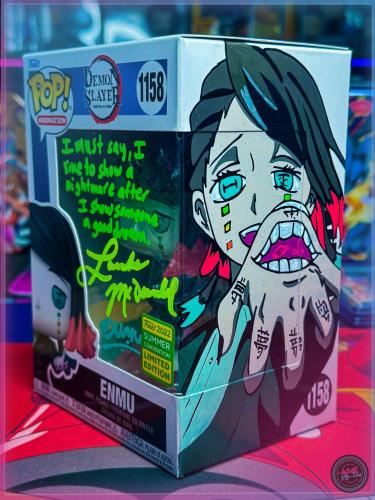 Funko POP! Animation Demon Slayer Enmu #1158 Signed by Landon McDonald + ART + SWAU COA