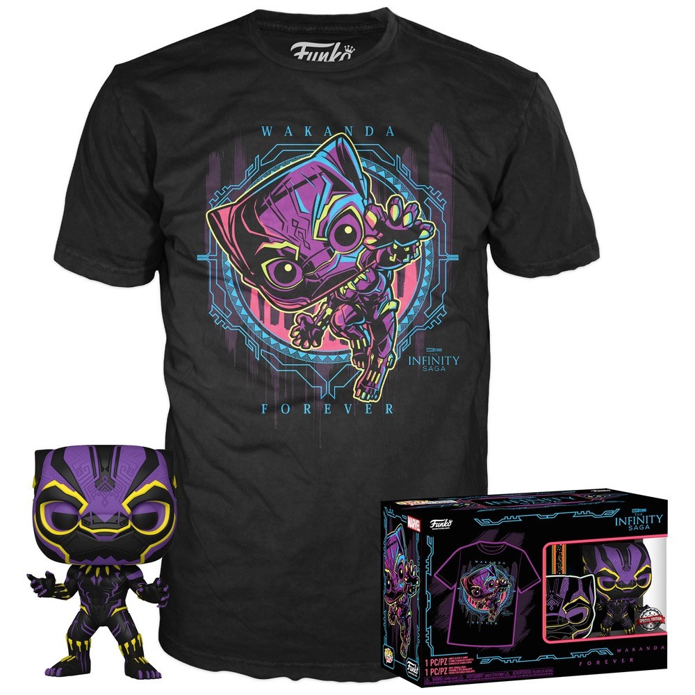 funko pop marvel black light black panther