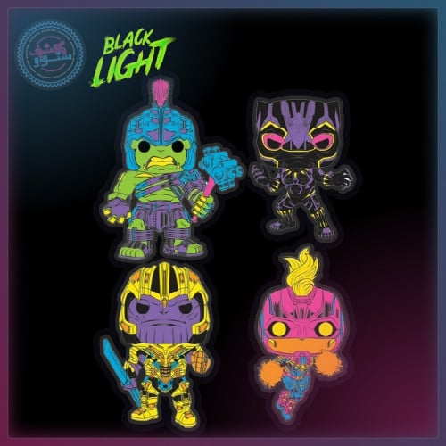 Marvel Funko Infinity Saga Black Light pins