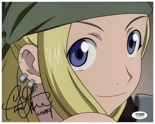 8x10 Photo Full Metal Alchemist Winry Signed By Caitlin Glass Zobie COA