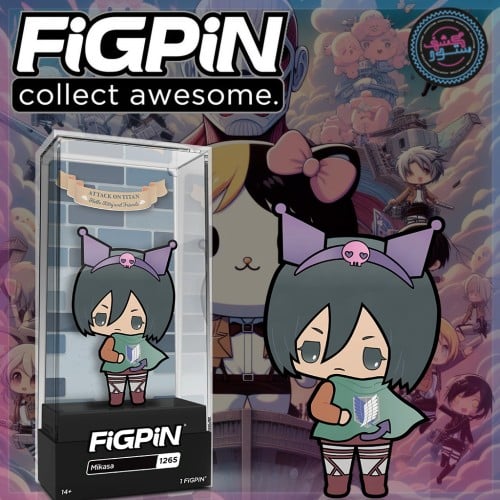 FiGPiN Classic: Attack On Titan X Sanrio - Mikasa (1265) (Limited To 750 Pieces)