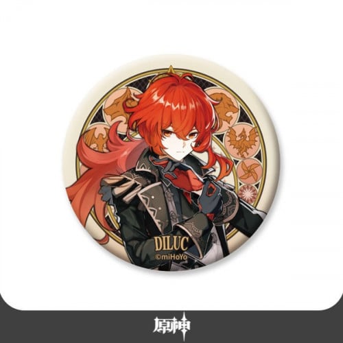 Genshin Impact Mondstadt Series Chara Tin Badge Diluc