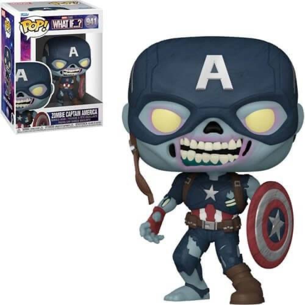 Funko Pop! Marvel: What If? - Zombie Captain America Custom Glow