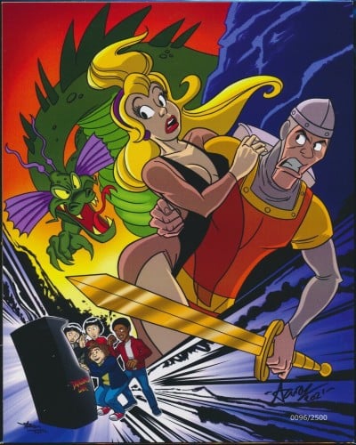 Exclusive Art Print Stranger Things/Dragon's Lair Bam Box Gamer  8x10 Limited/2500 Aaron Hazouri