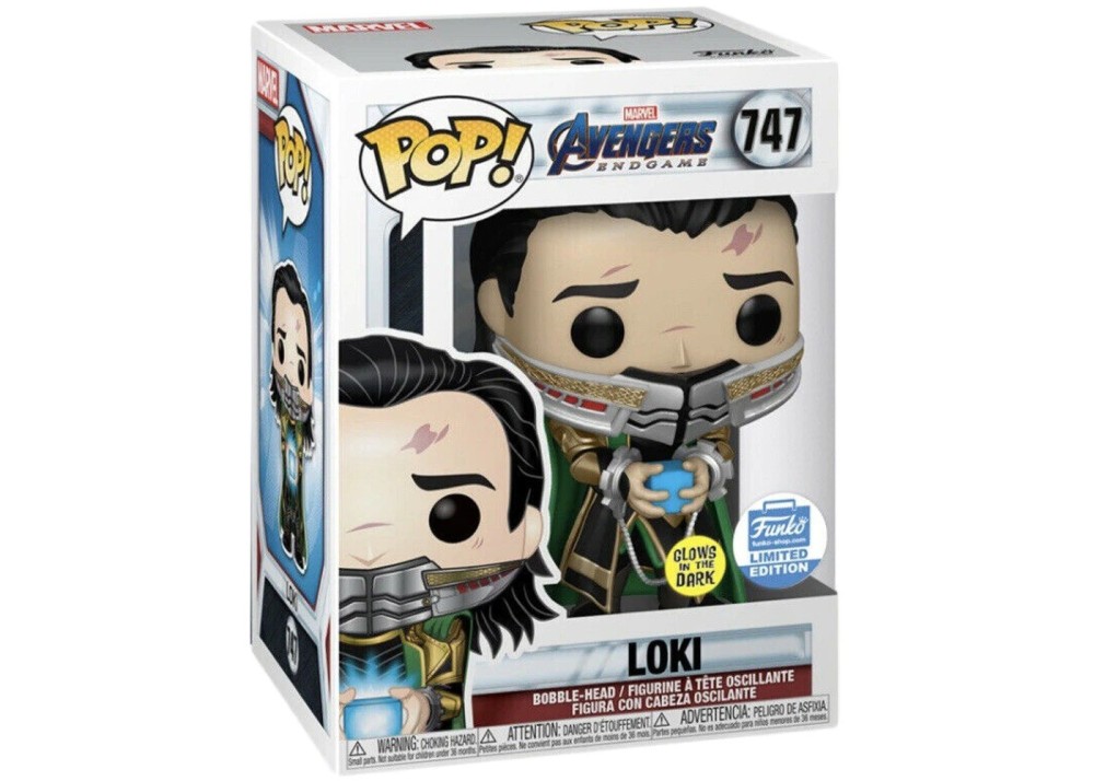 Funko pop Loki (Glow) - Avengers Endgame Funko shop Tom Hiddleston SIGNED w/ SWAU COA