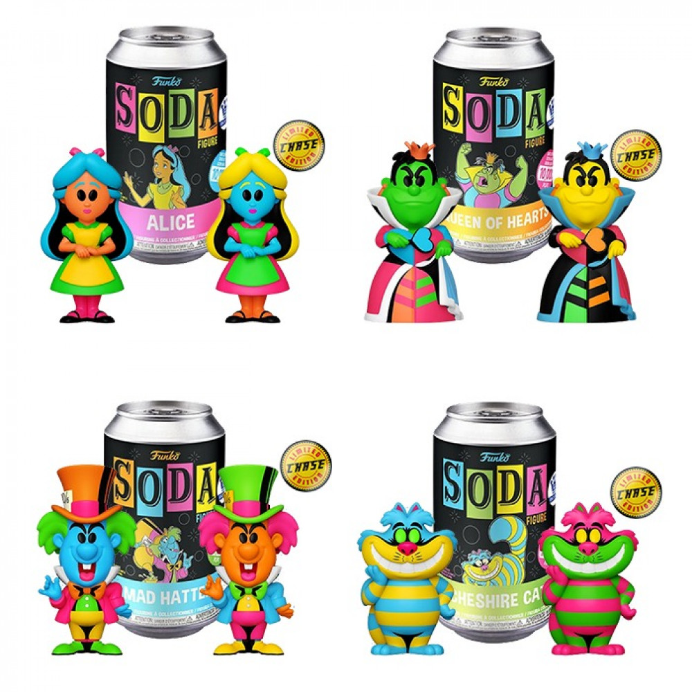 Funko Shop Exclusive Alice in Wonderland Soda Set of 4 - ( Black Light ) -  Kashf Store