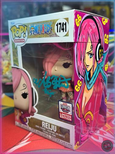 Funko Pop! Vinyl: Reiju 1741 London ComicCon Autographed By Alexis Tipton + Cuscom ART + SWAU COA