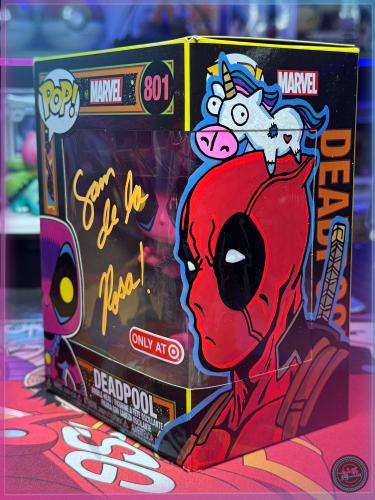 Funko Pop!  Marvel - Deadpool - Target (Exclusive) #801 signed by Sam De La Rosa + Custom ART + SWAU COA