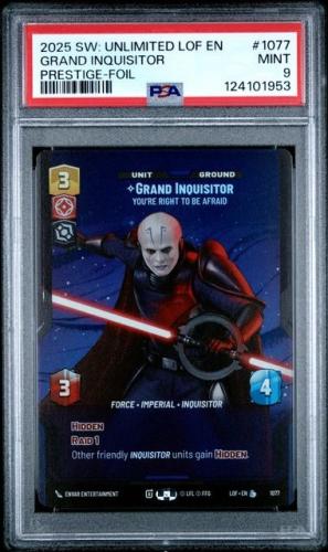 PSA 2025 STAR WARS: UNLIMITED LEGENDS OF THE FORCE #1077 GRAND INQUISITOR PRESTIGE-FOIL