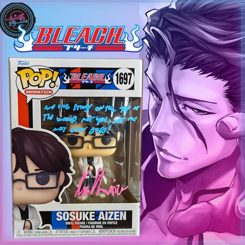Funko Pop! Bleach Sosuke Aizen Signed & Quote - Kyle Hebert.