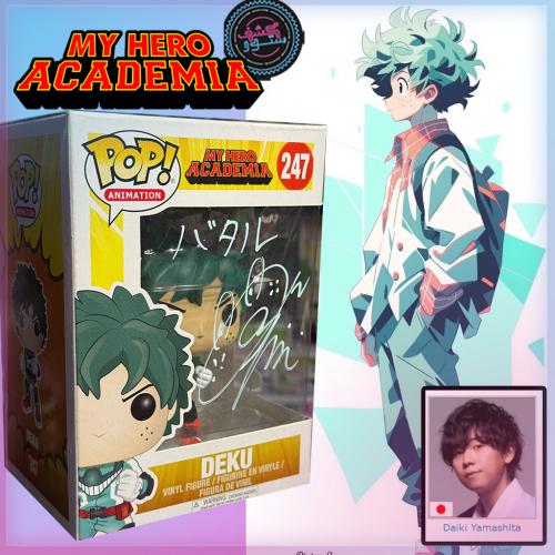 Funko Pop My Hero Academia Deku #247 Signed By Jva Daiki Yamashita + jsa