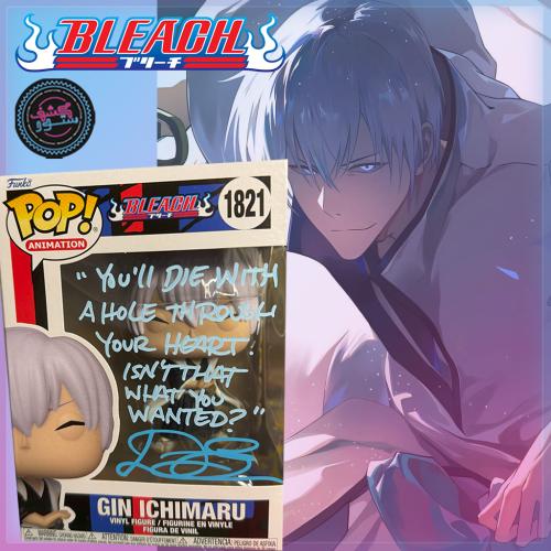 Funko Pop Bleach Anime Gin Ichimaru #1821 Signed By Doug Erholtz COA