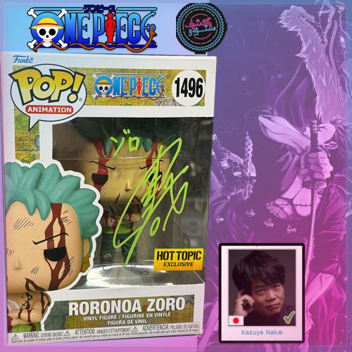 Funko Pop! One Piece Zoro Hottopic Exclusive jva signed Kazuya Nakai + COA