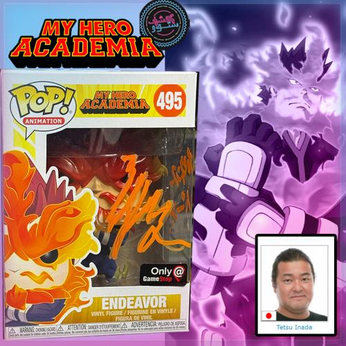 Funko Pop My Hero Academia Endeavor #785 JVA Japanese Signed by Tetsu Inada
