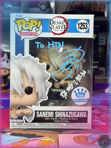 Funko Demon Slayer: Kimetsu No Yaiba Sanemi Shinazugawa Signed By Japanese Voice actor Tomokazu Seki + quote + COA