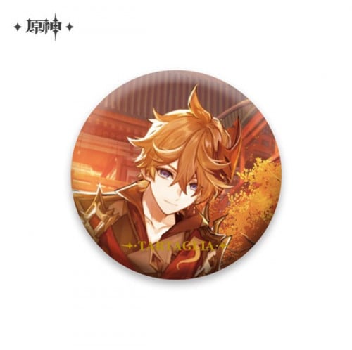 Genshin Impact Chara Tin Badge Tartaglia