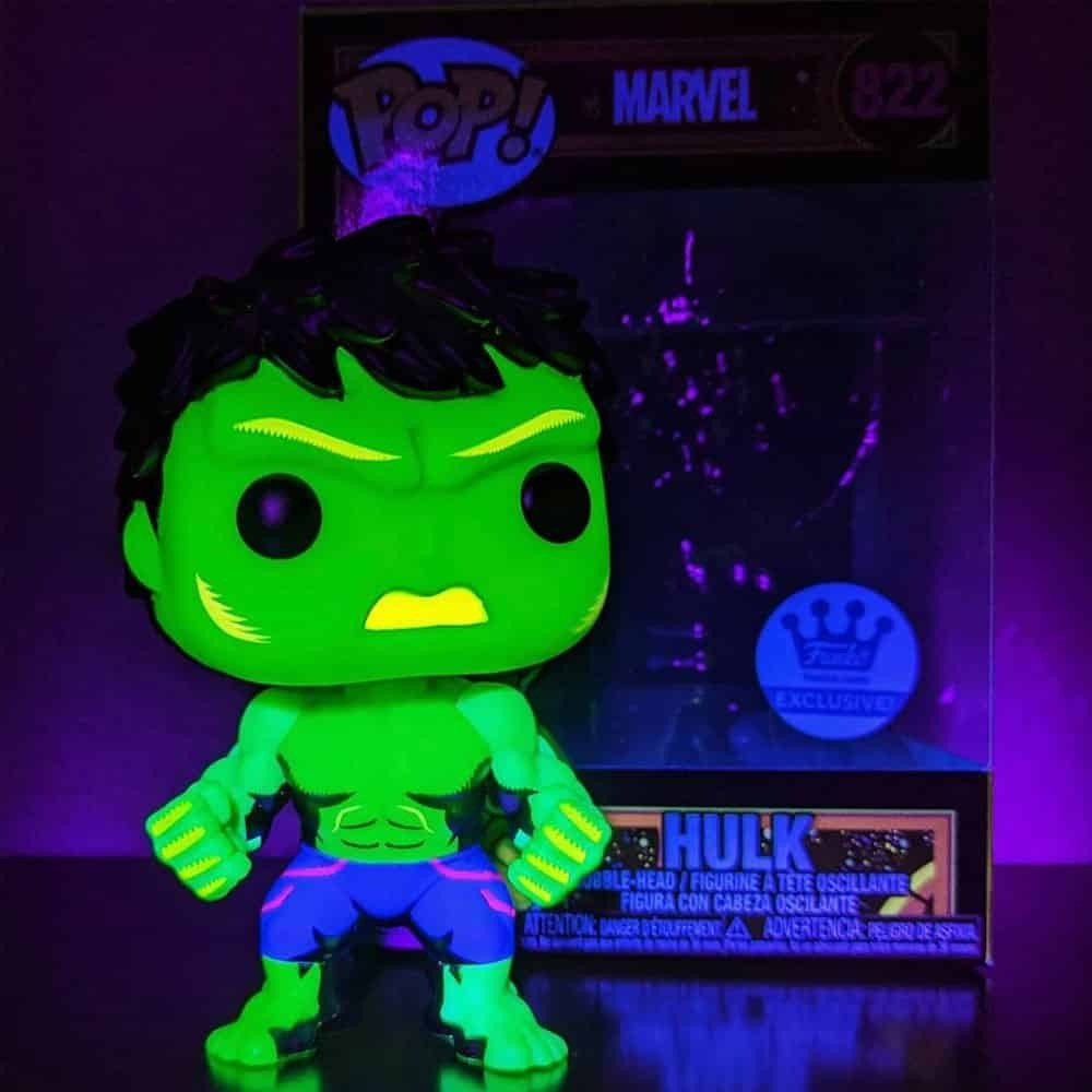 Funko Pop! Marvel Hulk (Black Light) Funko Shop Exclusive Figure #822
