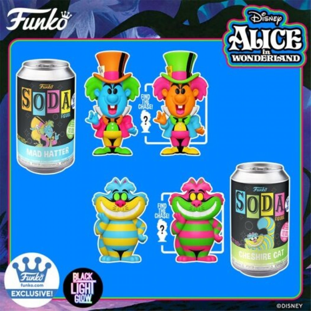 Funko Shop Exclusive Alice in Wonderland Soda Set of 4 - ( Black Light ) -  Kashf Store