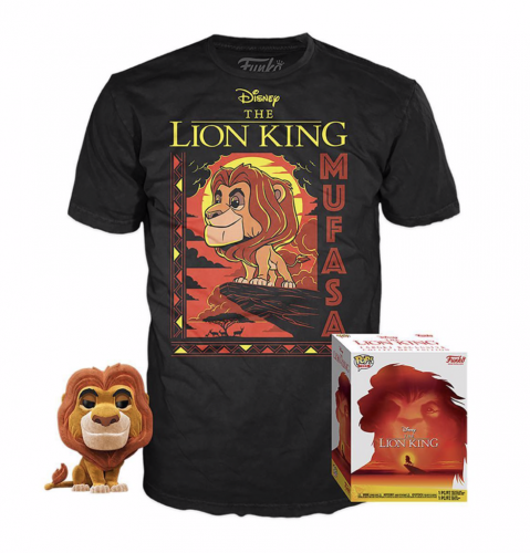 Funko Pop Disney The Lion King Mufasa Flocked Box + Tee