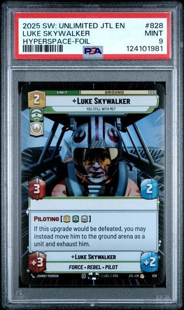 PSA 2025 STAR WARS: UNLIMITED JUMP TO LIGHTSPEED #828 LUKE SKYWALKER HYPERSPACE-FOIL