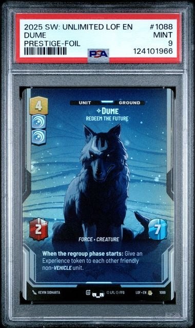 PSA 2025 STAR WARS: UNLIMITED LEGENDS OF THE FORCE #1088 DUME PRESTIGE-FOIL