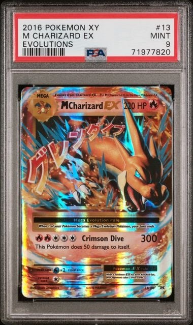 PSA 2016 POKEMON XY EVOLUTIONS #13 M CHARIZARD EX EVOLUTIONS