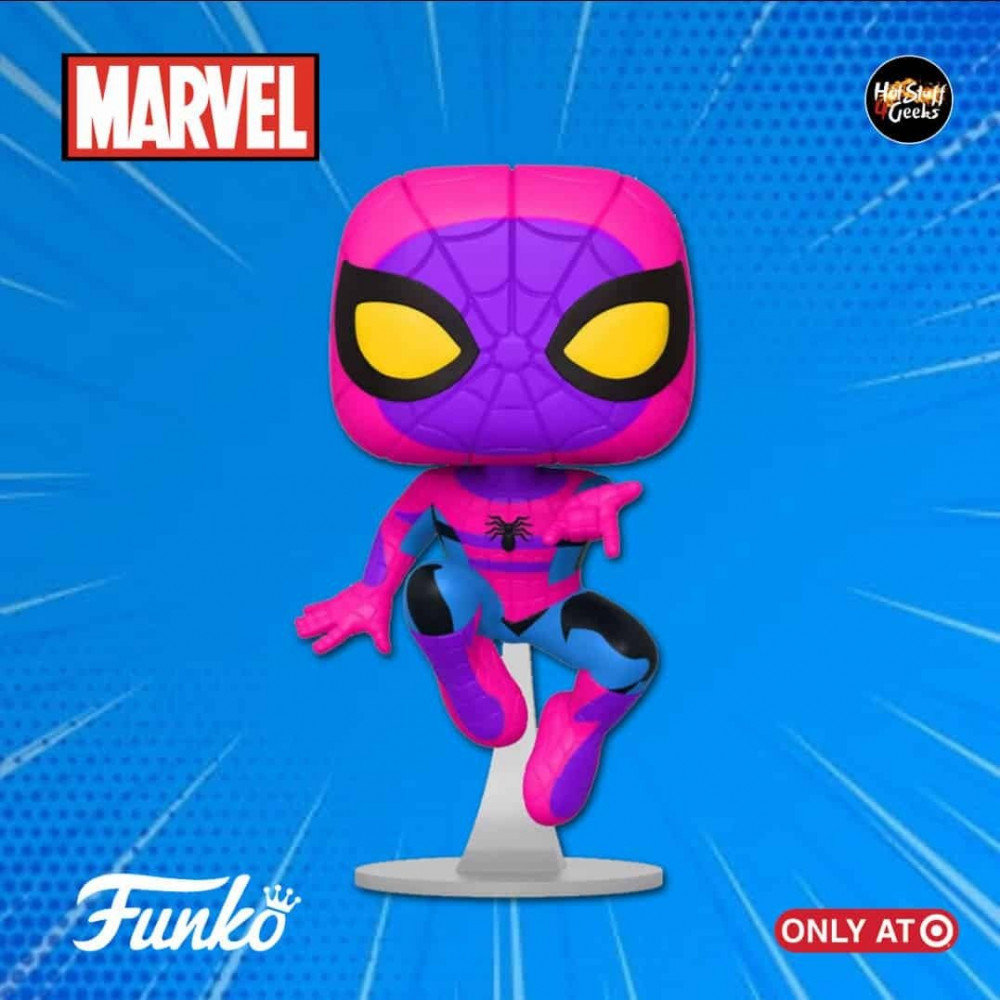 black light spider man funko pop