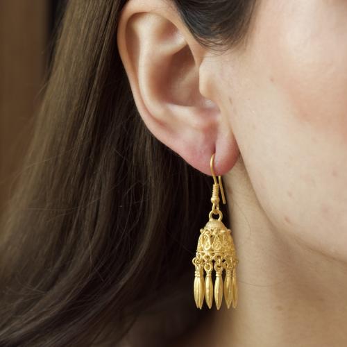 حلق شغل يدوي ذهب عيار21–3215