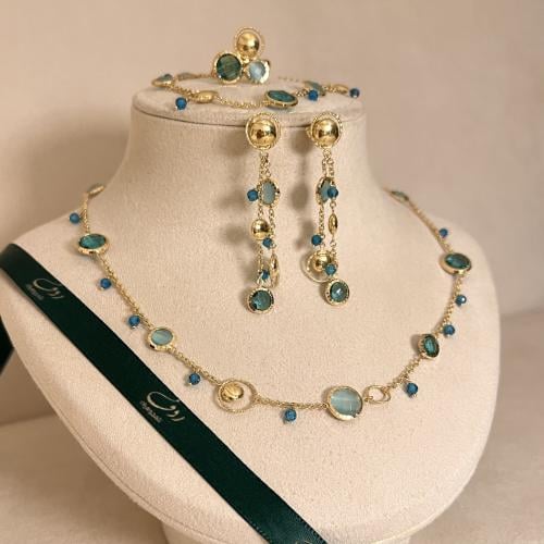 طقم ذهب براند(Daniela Coaro)عيار18–5573