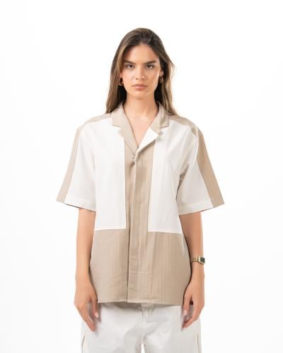 Light beige and off-white shirt