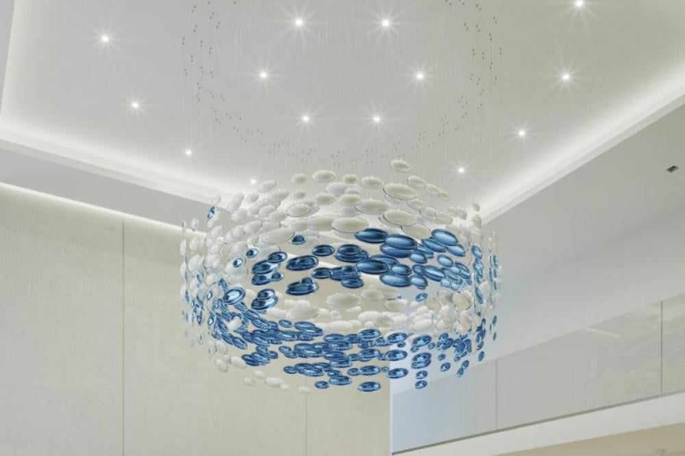 مخطط توزيع الإضاءة في السقف