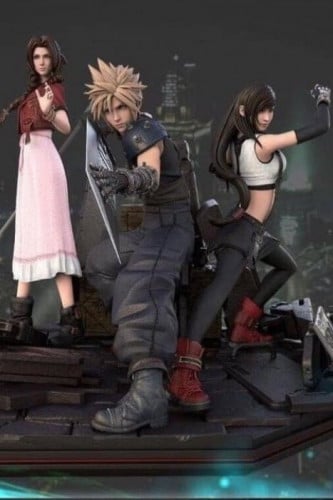 Final Fantasy VII - Cloud Strife, Tifa Lockhart, Aerith Gainsborough 1/4 Scale Resin Statue