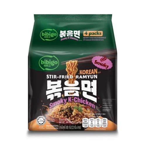 مكرونة بيبيجو راميون مقلي بنكة الدجاج المدخن  ( عبوه من 4 حبات )