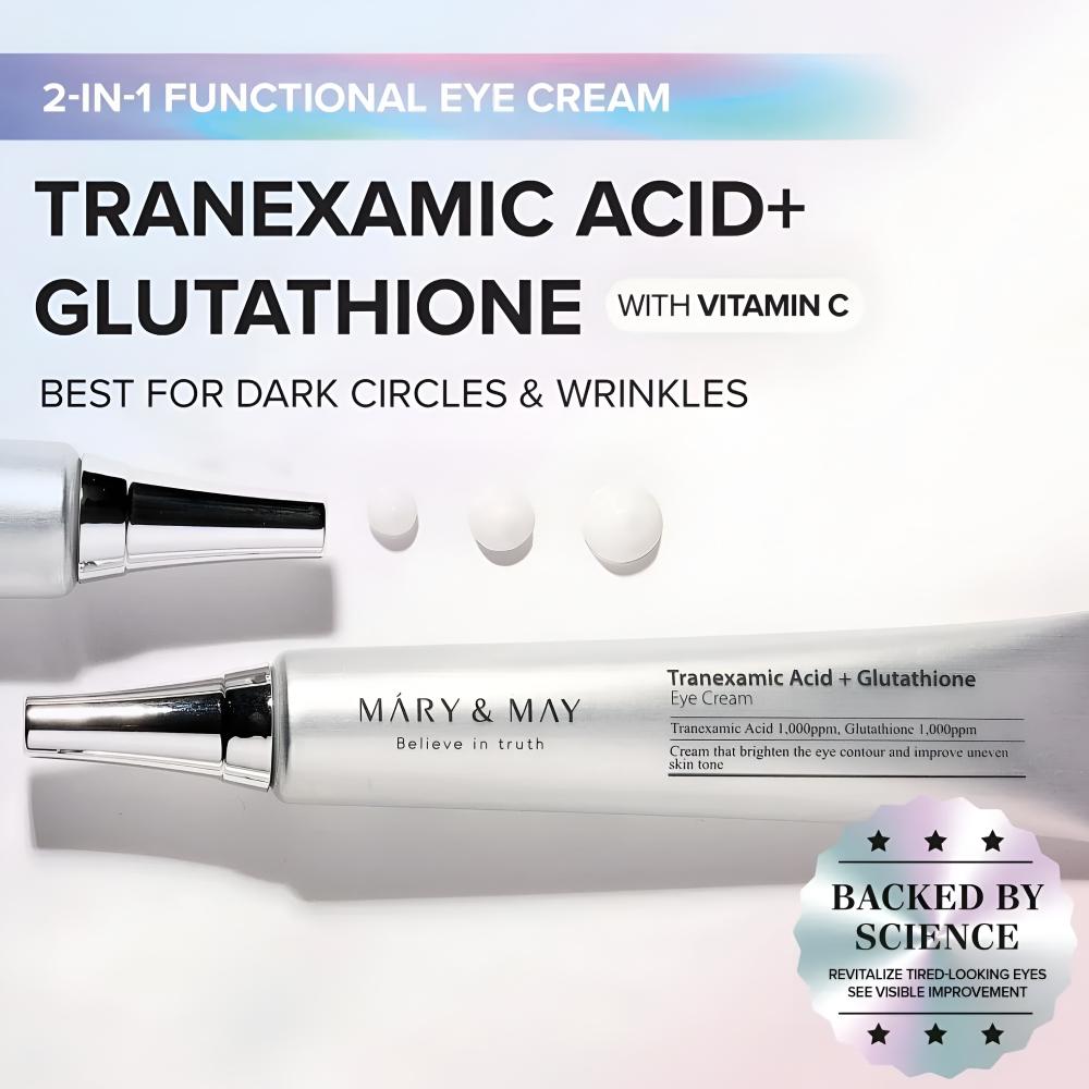 glutathione in riyals Mary & May Tranexamic Acid Eye Cream 30g for Dark Circles Vlado’s Himalayan Organics Japanese glutathione with vitamin c Strength:1000 mcg