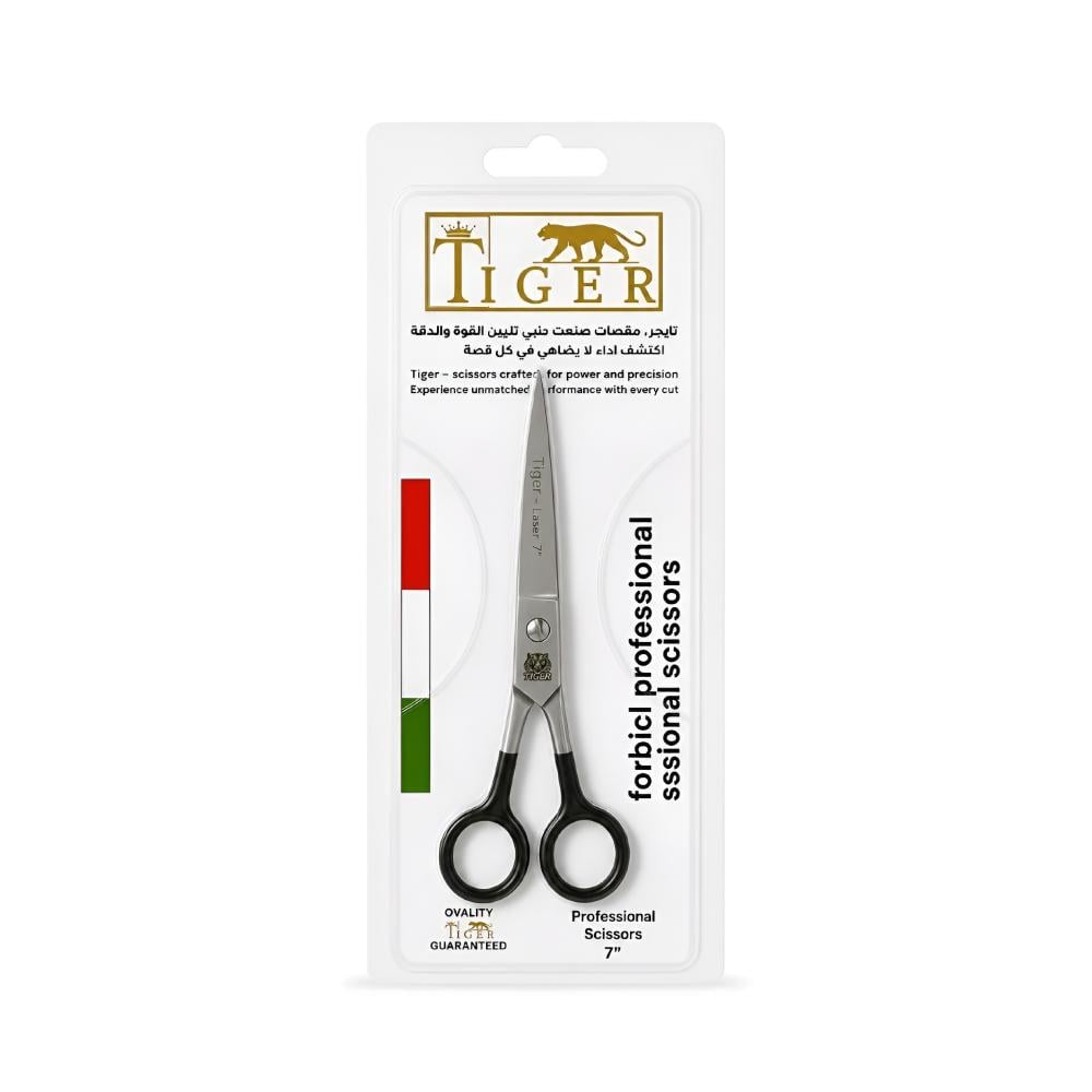 Hair Scissors Professional Steel Black Line 6 Mm By Tiger Laser