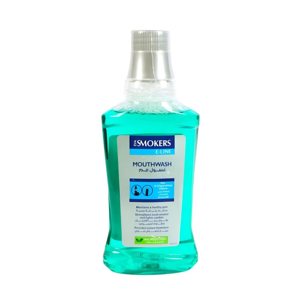 best mouthwash for cigarette smokers Smokers Menthol Mouthwash by Eva for E-cigarette Users - 250ml
