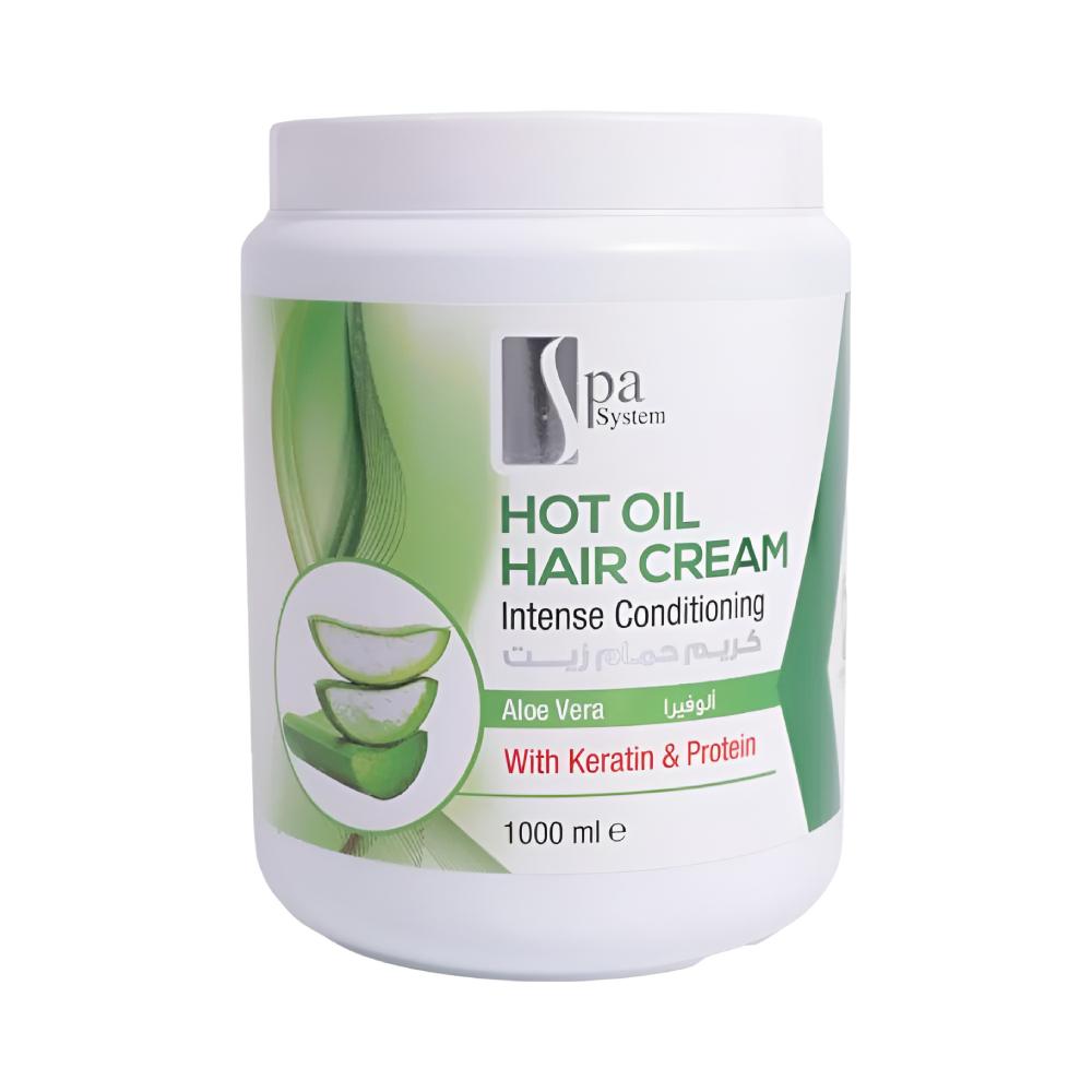 Spa System Aloe Vera Hair Oil Cream 1000ml for Deep Hair Moisturizing -