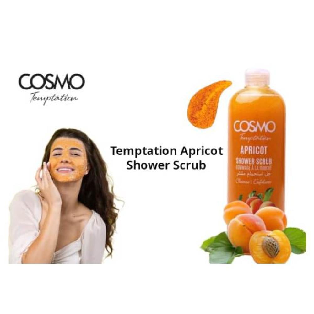 Cosmo Apricot Exfoliating Shower Gel 1000ml for Smooth, Clean Skin