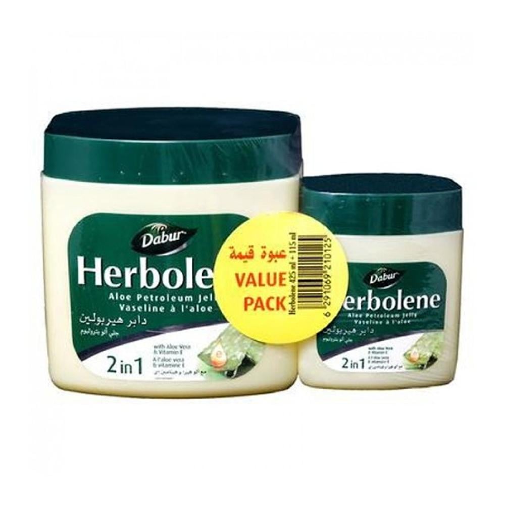 Dabur Herbolene Petroleum Jelly Aloe Vera 425ml+115ml Free - Intensive Care  -