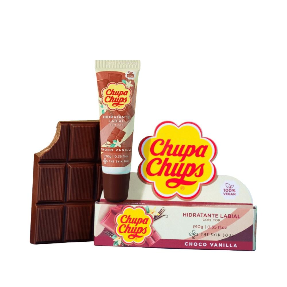 chu_Lip Chupa Chups Chocolate Vanilla Lip Balm 10g - Hydrating & Sweet