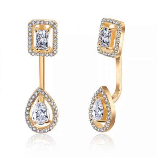 حلق مطلي بالفضة/ ذهبي