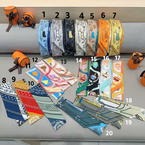Hermes neck scarves and bag charms in trendy prints - E-SEVEN STORE