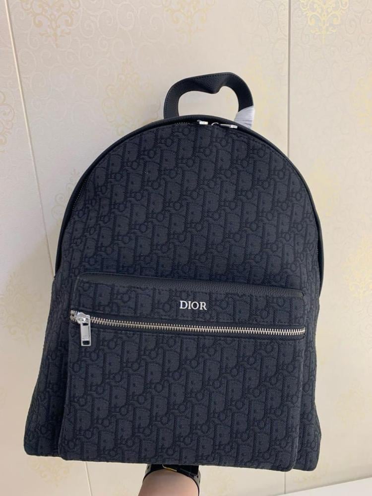 Dior black oblique print shoulder bag