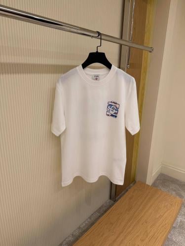 Dior Atelier White Relaxed Fit T-Shirt with Embroidered Trim - E