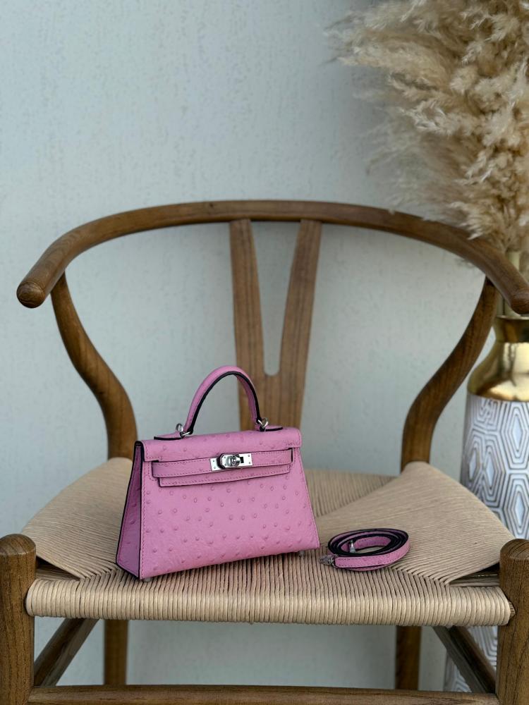 Hermes Kelly Small Bag 19cm Pink Mint Leather E-SEVEN STORE